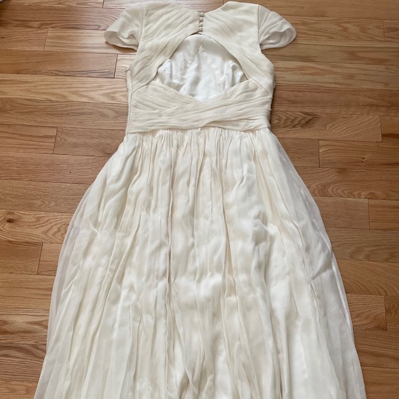 Beautiful cap sleeve chiffon j crew wedding dress - Picture 6 of 6